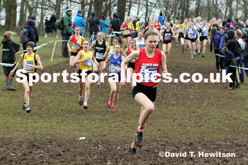 Womens under-20s, 2020 British Athletics Inter Counties Cross Country Champs., Prestwold Hall, Loughborough. Photo: David T. Hewitson/Sports for All Pics
